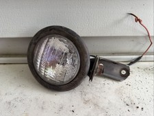 Vtg Tractor Fog Lights Driving Ge Glass Lens Rat Rod Car Metal Usa 4.5 1930s