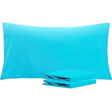 King Pillowcase Set - 2 Pack Brushed Microfiber 20x40 King 20" x 40" Blue