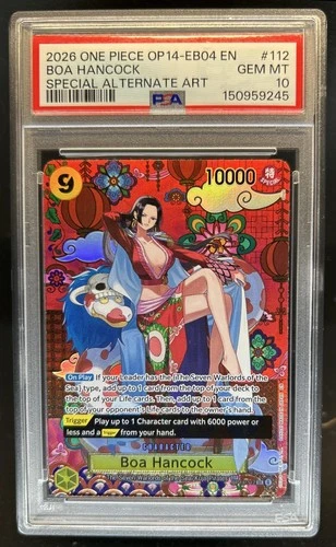 2026 One Piece Azure Sea's Seven Boa Hancock Alternate Art #OP14-112 PSA 10