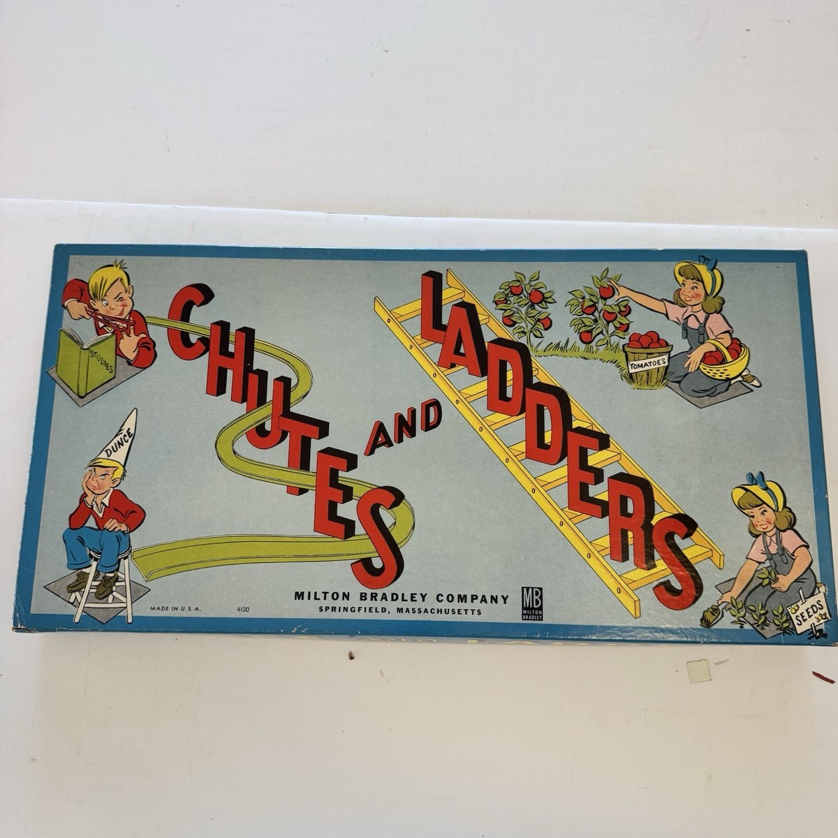 Vintage 1943 CHUTES & LADDERS game Milton Bradley 17