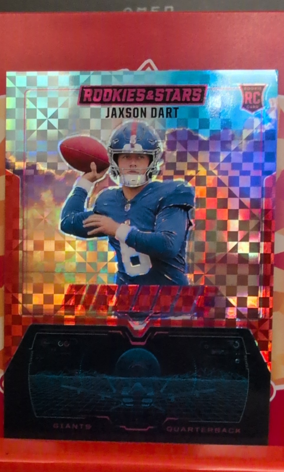 2025 Panini Rookies & Stars - Airborne Jaxson Dart #30 Blue Plaid (RC)