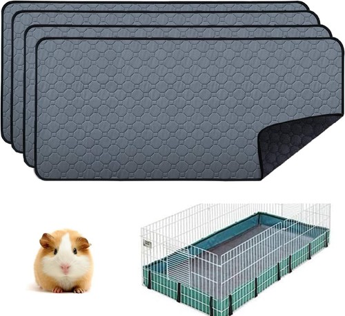 4 Pack Guinea Pig Cage Liners - Washable Guinea Pig Pee Pads ...