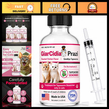 Dewormer for Cats Kittens - Tapeworm Treatment - 60ml Chicken Flavor, USA Made