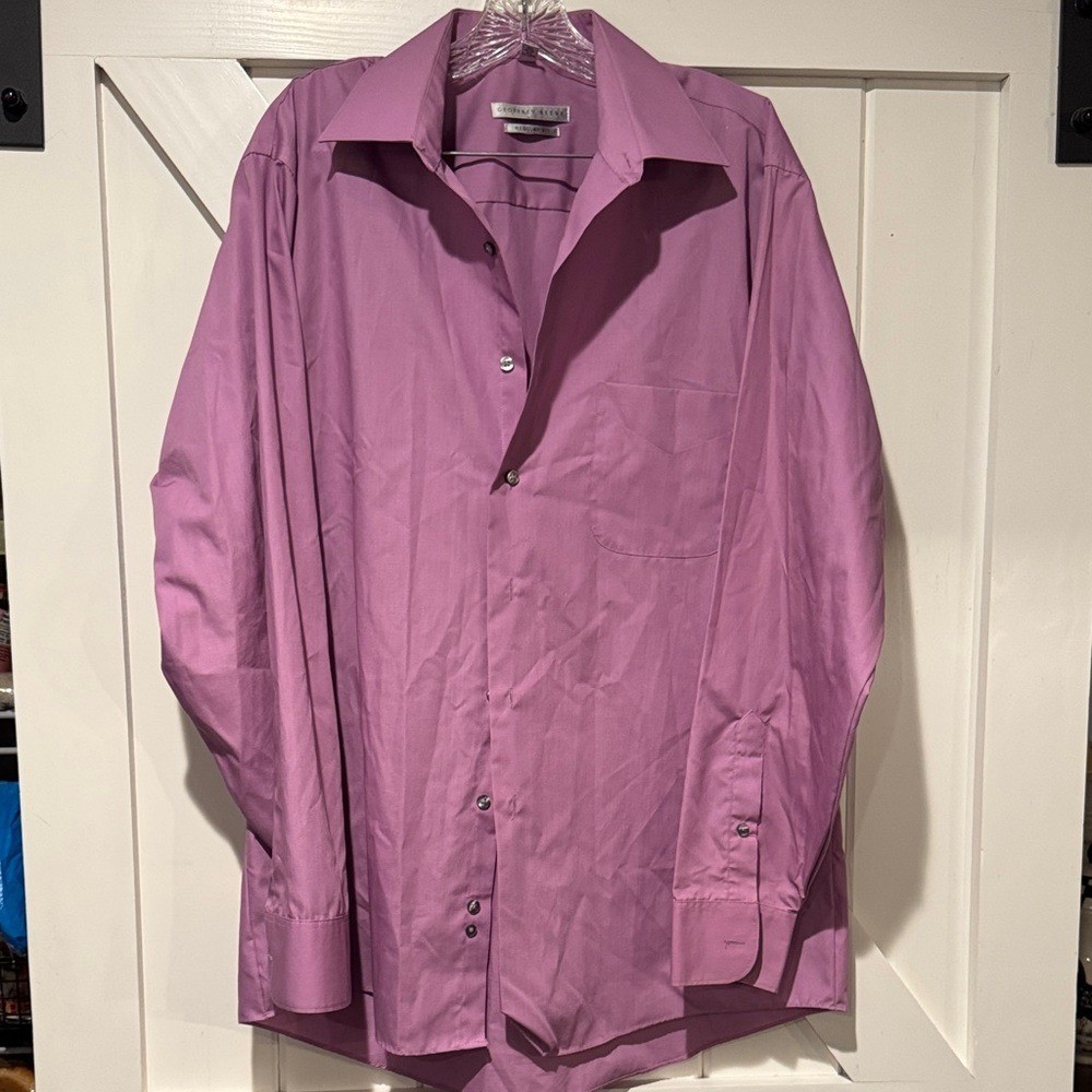 Geoffrey Beene Men's Lavender Button Down Shirt