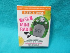 NEW GARNIER FRUCTIS MINI FM RADIO WITH EARBUDS