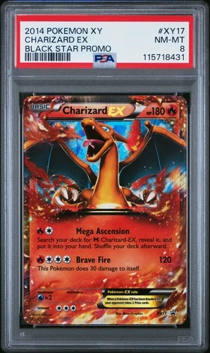 2014 POKEMON XY BLACK STAR PROMO CHARIZARD EX #XY17 PSA 8 NM #115718431