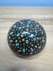 Vintage Archimede Seguso Murano Glass Paperweight Floral Mandala Italy