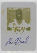 2012 Leaf Metal Draft Printing Plate Yellow 1/1 Durron Neal #ATA-DNI Auto 0m3o
