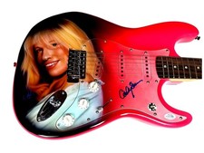 Carly Simon Signed Autographed Airbrushed Guitar ACOA