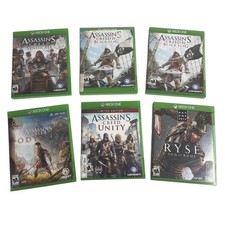Xbox One Game Lot Assassin's Creed Syndicate Unity Odyssey Black Flag x2 Ryse