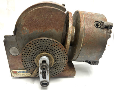 VERTEX DIVIDING HEAD 4-JAW MANUAL LATHE CHUCK 6.250'' DIAMETER