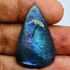 37 Cts Natural Labradorite Cabochon Gemstone For Jewelry 34.1x21.5x6.8 MM