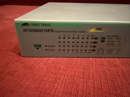 Allied Telesis AT-GS950/16 10/100/1000 MBPS Switch with Power Cord - Picture 2 of 9