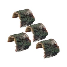 4 PCS Reptile Basking Rock Platform Fish Tank Cave Gecko Hideout