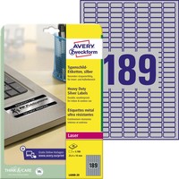 2-20X Avery Zweckform Typenschild-Etiketten, 25,4 X 10 Mm, Silber Bis 12% Rabatt