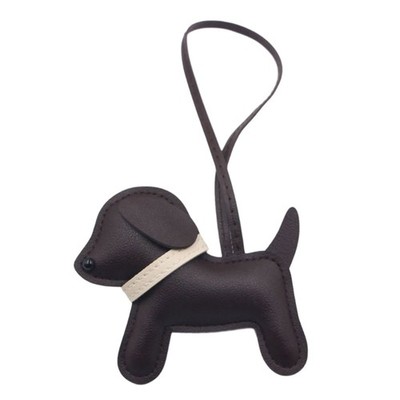 Wear Resistant Faux Leather Dog Keychain Pendant Decoration Practical Gift For