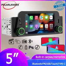 Single Din 5" Touchscreen Car Stereo - CarPlay, Android Auto & Bluetooth 5.1