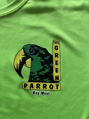 The Green Parrot Key West Large T-shirt. Sunny place for shady people. 