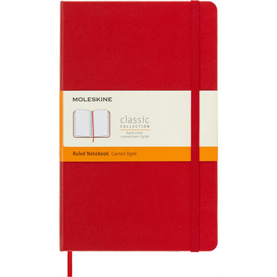 Moleskine Classic Large Ruled Notebook Scarlet Red Hardcover