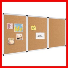 Cork Notice Board, 24 X 18 Inches, 3 Pack, Silver Aluminium Frame