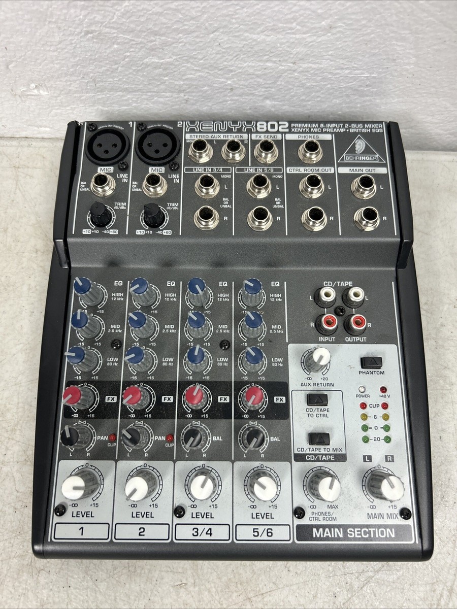 【ほぼ新品‼️値引中！】完全作動！behringer XENYX Q802USB Behringer XENYX Q802USB 8-input 2-bus Mixer for sale online | eBay