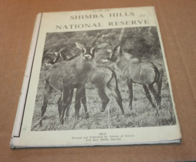 Map of Shimba Hills National Reserve - Survey of Kenya, Nairobi - Karte Kenia