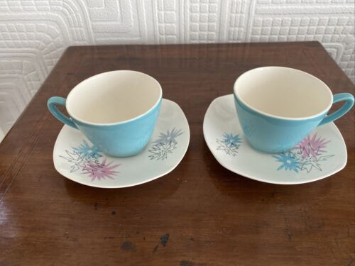 Two Midwinter Quite Contrary Demitasse Cups & Saucers - Picture 1 of 8