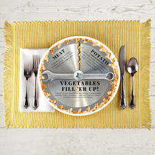 Funny Portion Control Plate for Adults and Dad father's day, Carpenter gift