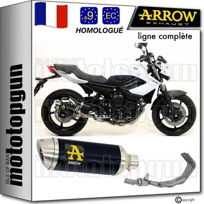 ligne complete approuve open noir thunder arrow pour yamaha xj6 2011 11 2012 12 - Photo 1/4