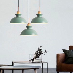 Green Pendant Lighting Bar Lamp Kitchen Modern Ceiling Lights Wood