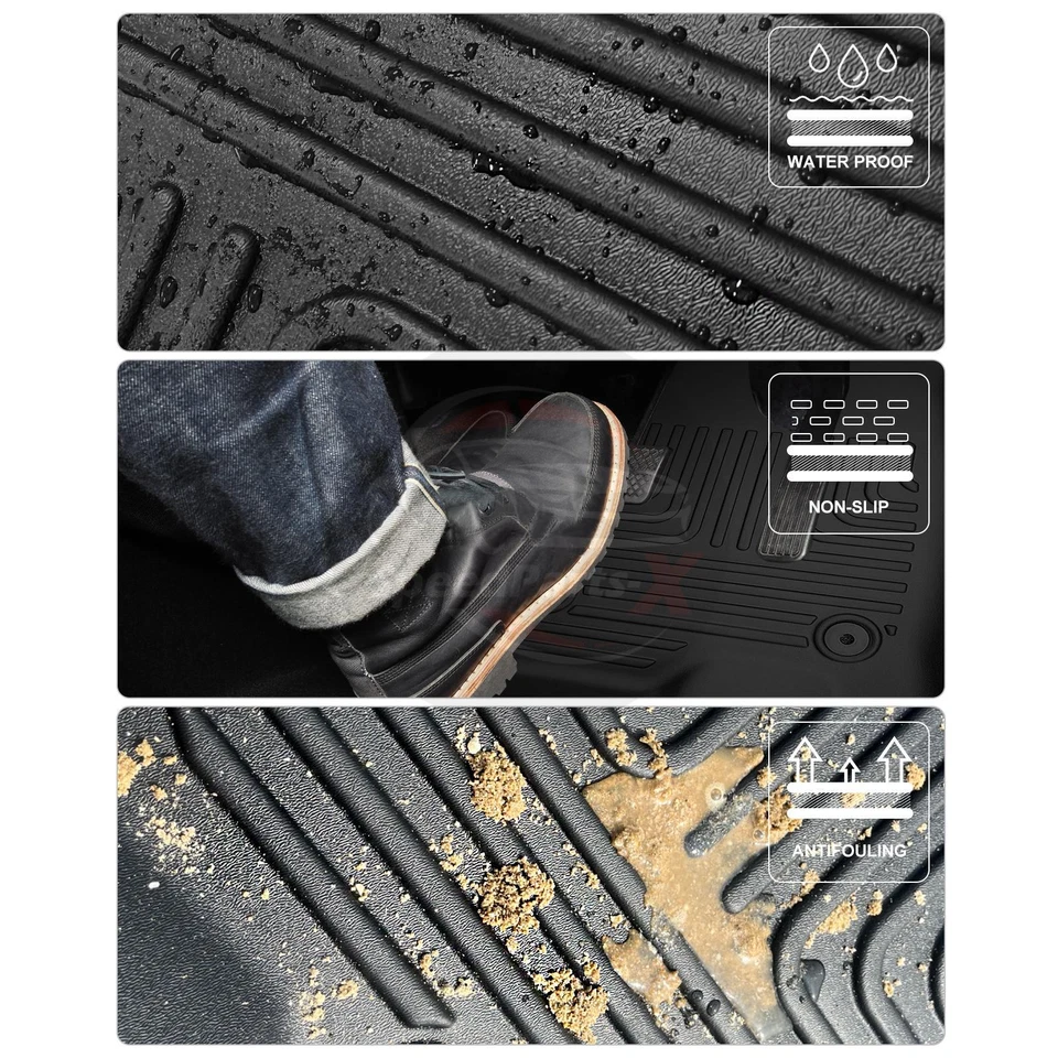 All-Weather Floor Mats For 2021-2024 Chevrolet Suburban 2021-2024 GMC Yukon XL - Изображение 3 из 4
