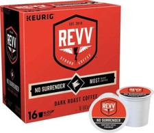 Revv No Surrender Coffee 16 to 96 Count Keurig K cups Pick Any Quantity