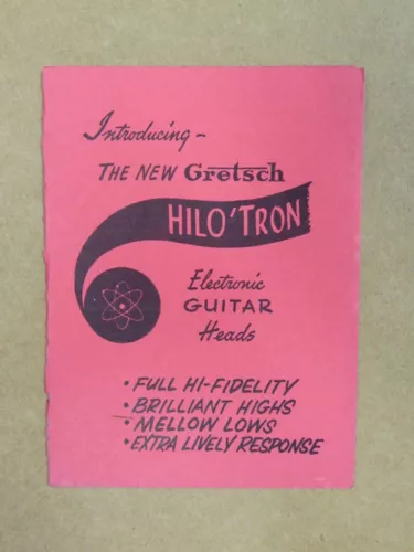 1960's Gretsch Guitar Hilo'tron Pickup Hang Tag