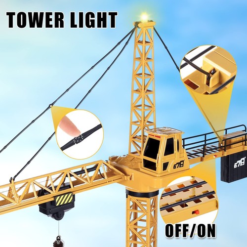 RC Grue à Tour de ConstructionGrue telecommandée Enfant de Hauteur 128CM6 Can... - 第 4/8 張圖片