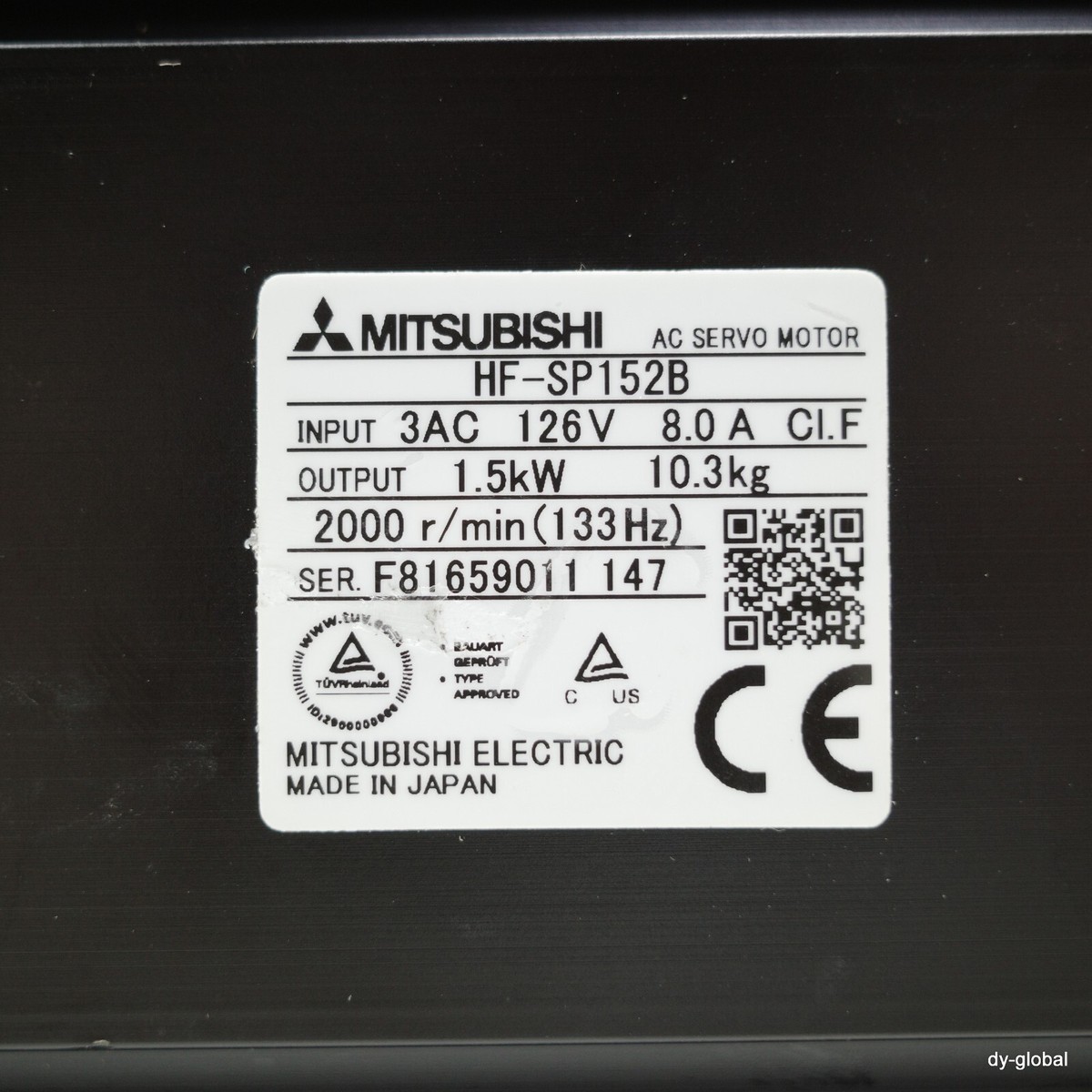 MITSUBISHI Used HF-SP152B J3 Series 1.5kW Brake AC Servo MITSUBISHI Used HF-SP152B J3 Series 1.5kW Brake AC Servo