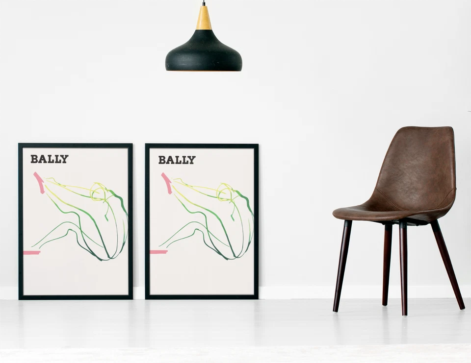 NEW VILLEMOT Vintage French Bally Shoe Poster Wall Art Canvas FREE SHIPPING - Image 2 of 4