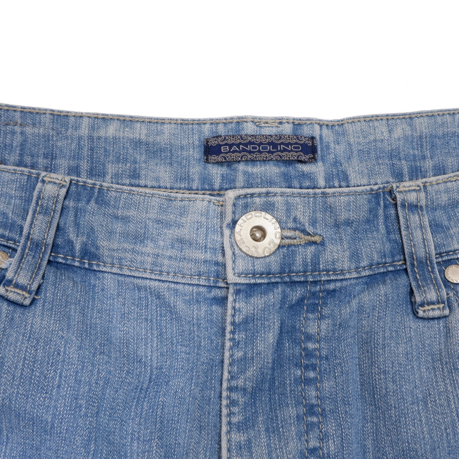 Bandolino Mandie Capri Jeans 6 Cuff Blue Denim Womens Measures 31 x 19.5 thumbnail 3