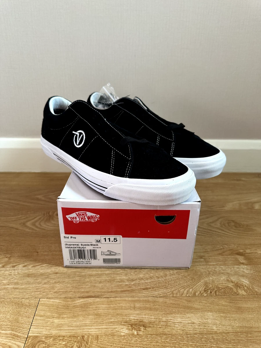 SS18 Supreme x Vans Sid Pro Black UK10.5 US11.5 EU45 Brand New