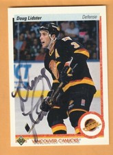 Doug Lidster Vancouver Canucks AUTO Signed 1990-91 Upper Deck 11G