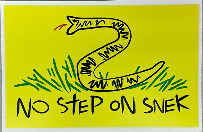 No Step On Snek Freedom Vinyl Decal Sticker 5.5'' x 3.5''