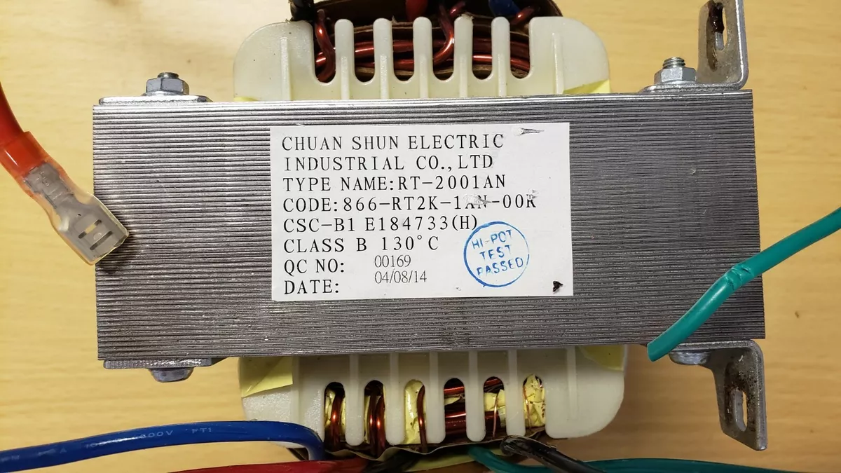 CHUAN SHUN Electric Control Transformer RT-2001AN 866-RT2K-1AN-00 CSC-B1 E184733 CHUAN SHUN Electric Control Transformer RT-2001AN 866-RT2K-1AN-00 CSC-B1 E184733