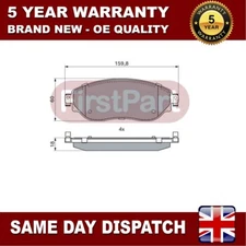 Fits Renault Trafic 2014-2024 + Other Models Firstpart Front Brake Pads Set