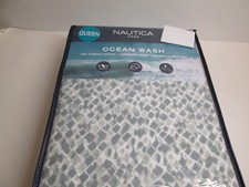 Nautica Home Ocean Wash Queen Sheet Set 400 TC Garment Washed  Gray Pebbles