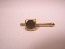 SINGLE 1 5/16" Gray Square Mother of Pearl Vintage Formal Tux Shirt Stud c139