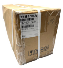 GLOBE SCIENTIFIC 118115A Gray Polyethylene Cap 12,13,16 mm  (Case of 10,0000)
