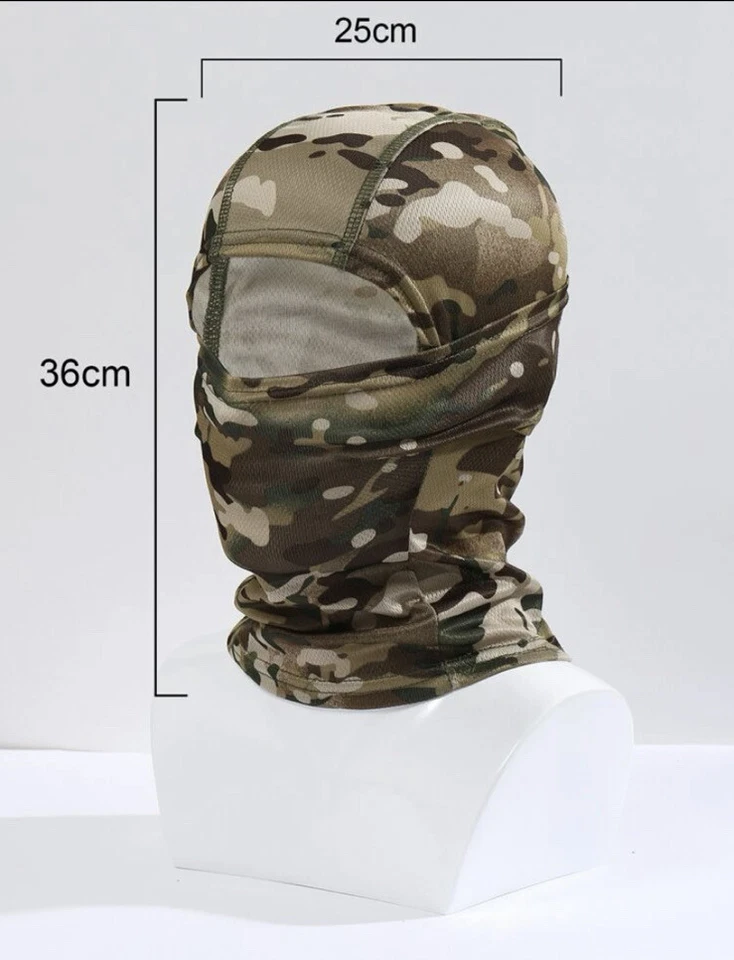 Hunting Mask Camoflouge Balaclava Windproof Full Face Mask Camo Hood Paint ball - Image 2 of 4