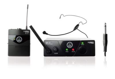 AKG WMS 40 Mini Ism 2 Sport Headset Funkset Funkmikro Funk Mikrofon Sender