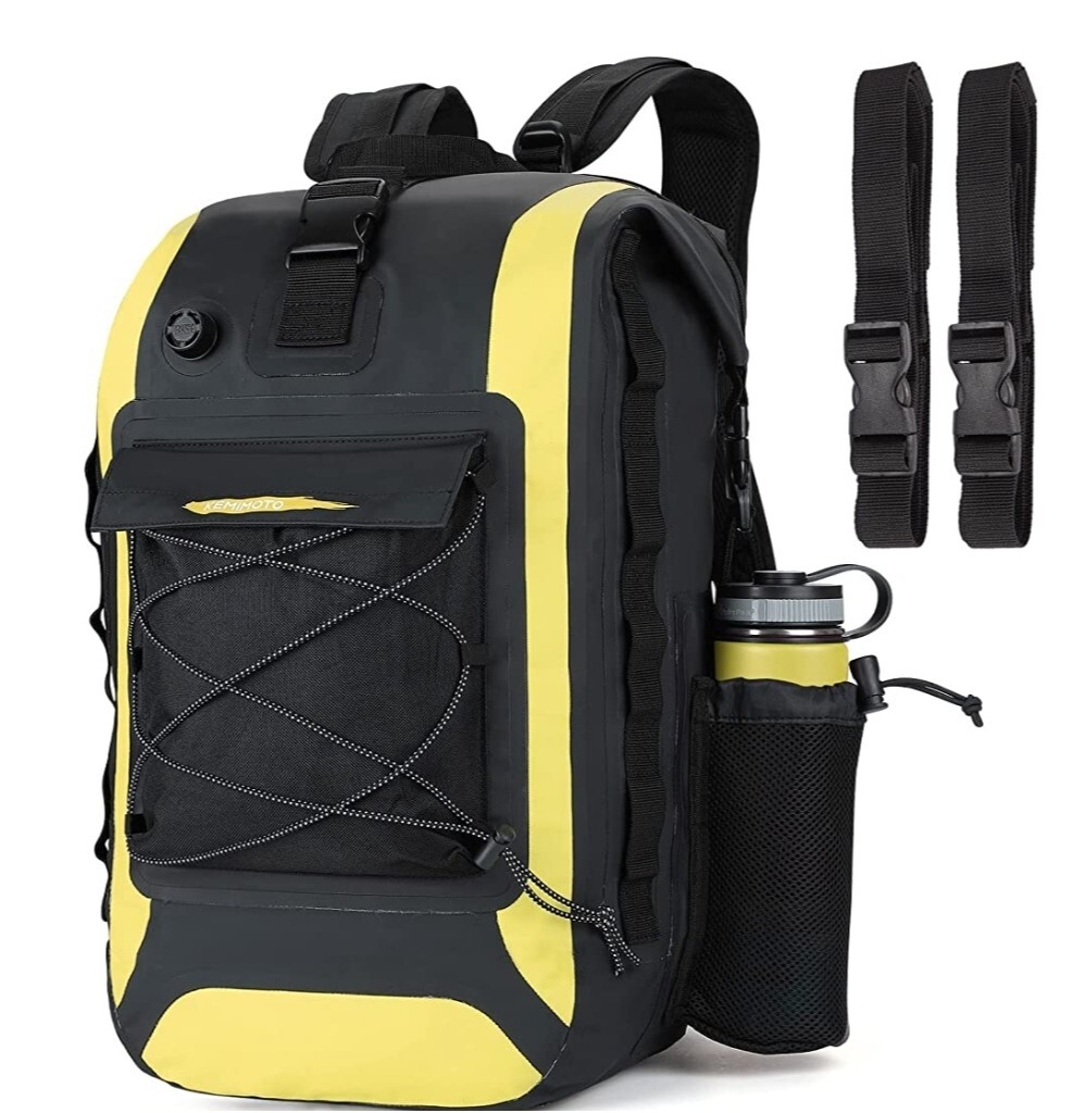 35L Waterproof Roll Top Laptop Backpack for Men Women School Travel-image