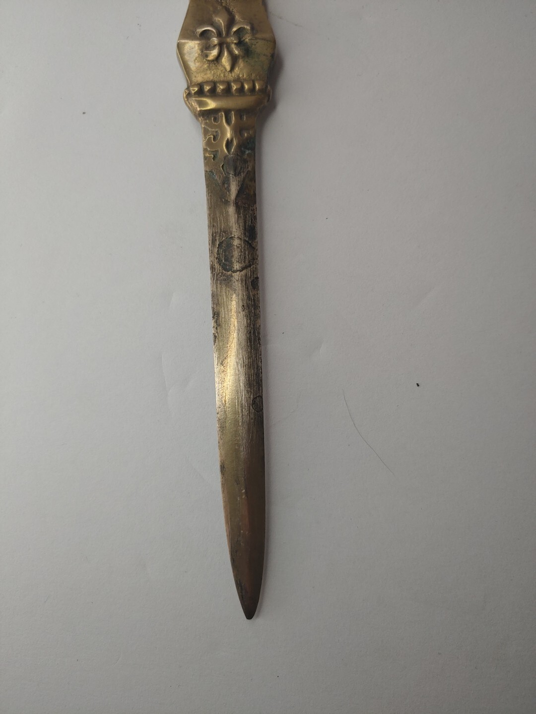 Vintage Brass Unicorn Letter Opener MCM Heavy Detailed 8.5” Long *READ