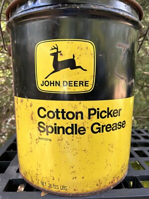 Vintage JOHN DEERE - COTTON PICKER SPINDLE GREASE 35lb advertising